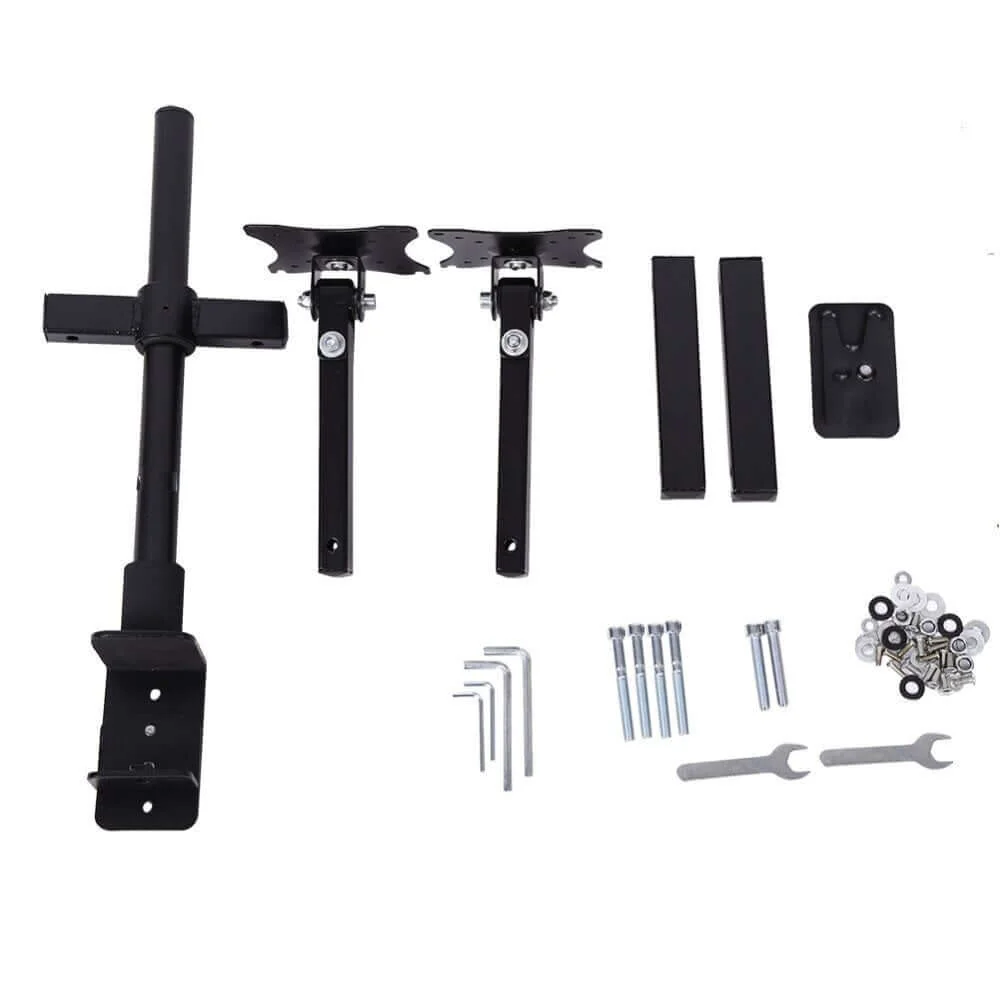Dual Monitor Stand Bracket Mount 14"-24" Screens 360-degree Rotation - Image 8