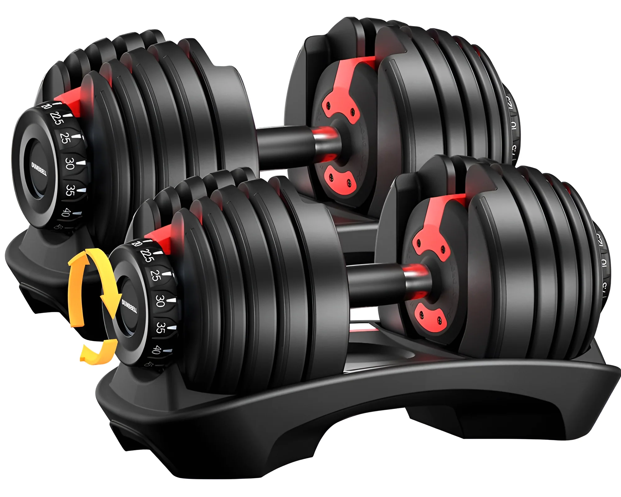 Adjustable Dumbbells 24Kg Pair - Image 2