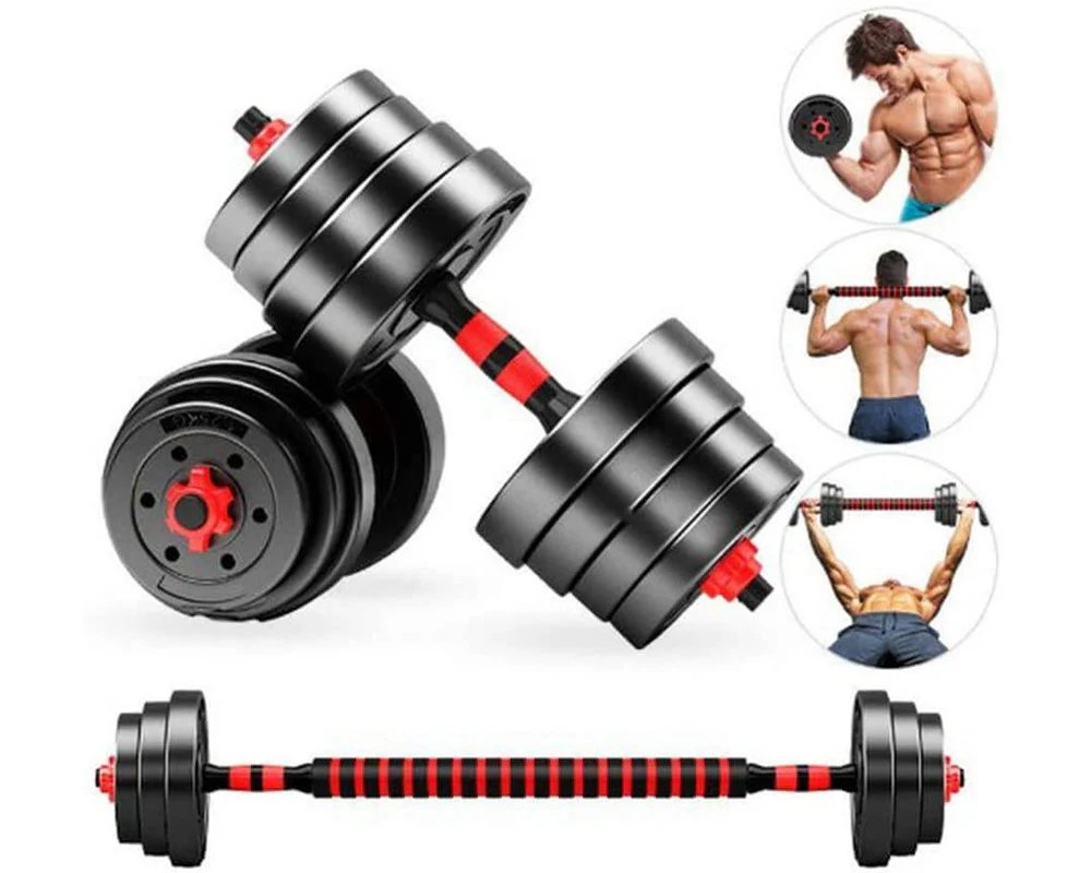 30kg Adjustable Weights Dumbbell Barbell Set - Image 12