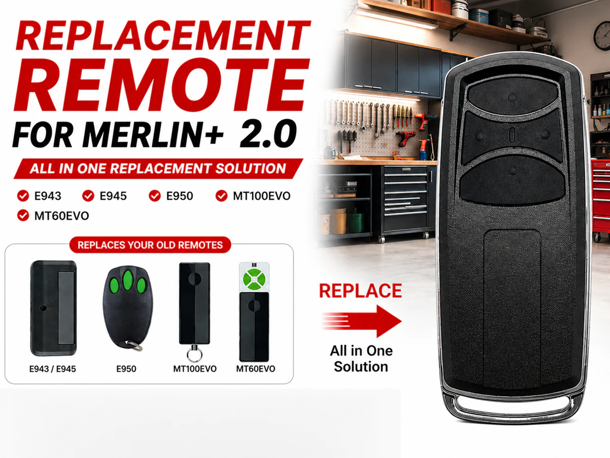 E960M Garage Door Remote Merlin+ 2.0 Replacement Garage Door Remote - Image 2