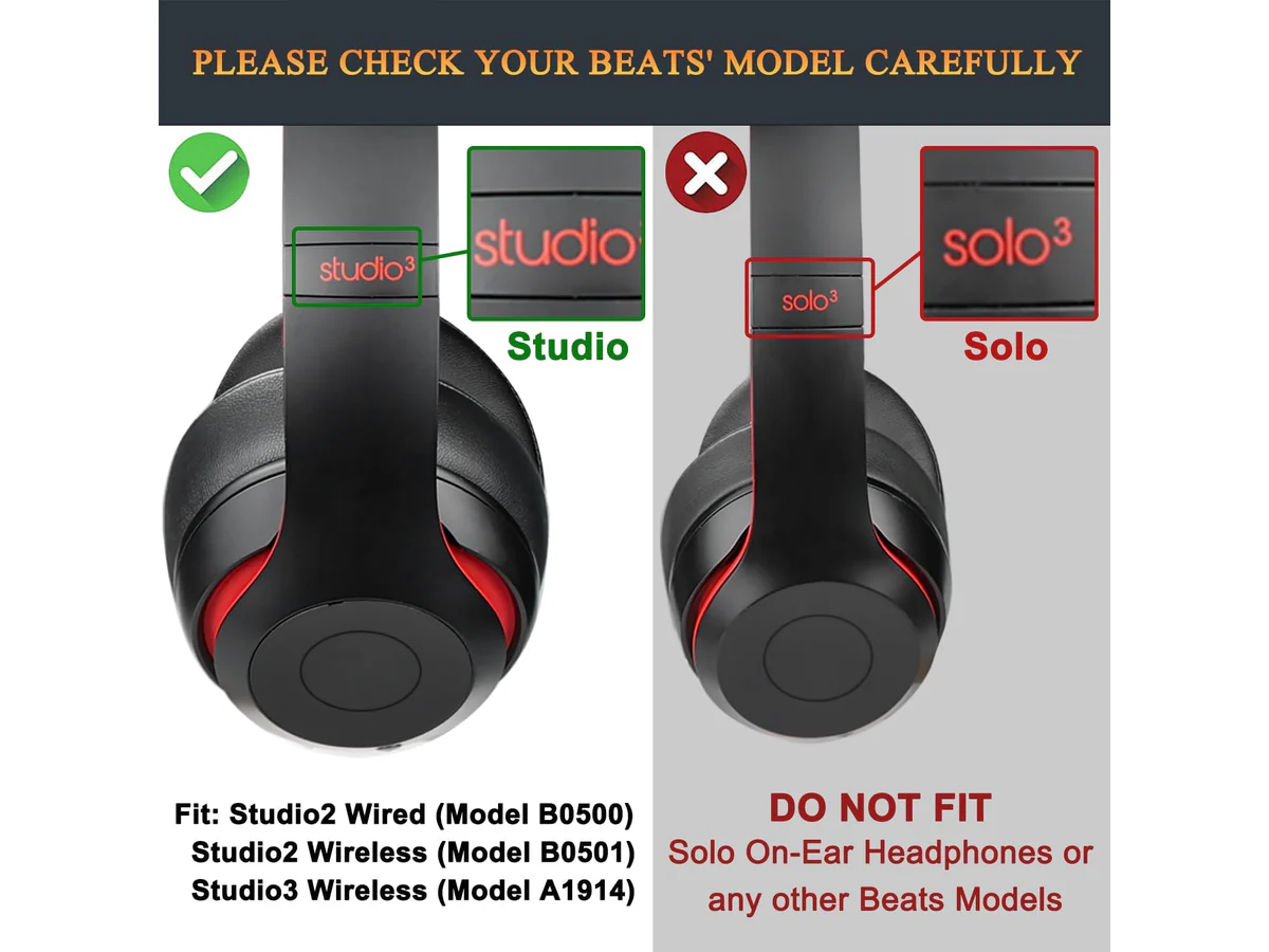 Replacement Ear Pads for Beats Studio 2 & 3 Headphones - Image 2