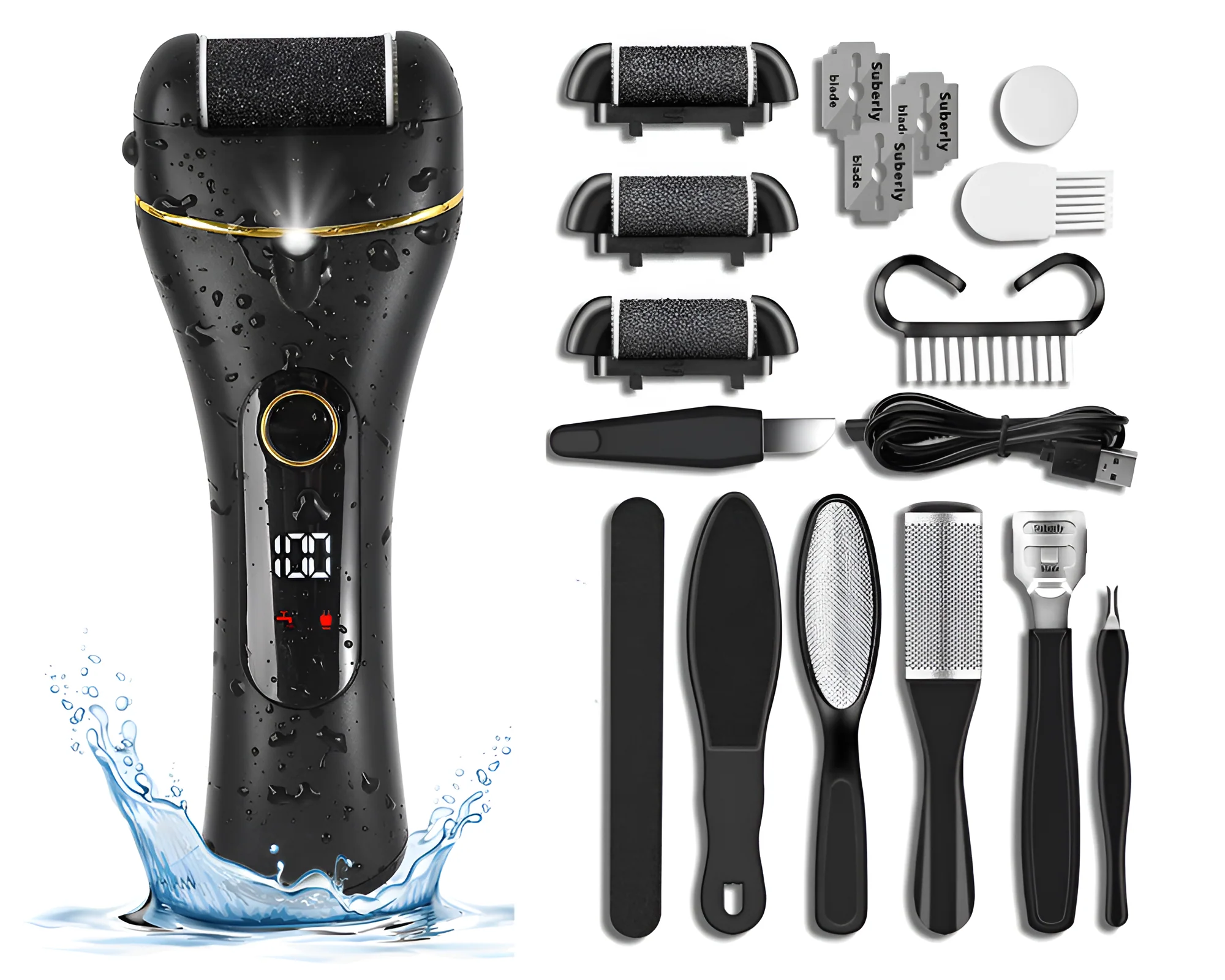 Electric Callus Remover Foot Pedicure Kit Rechargeable - Image 2