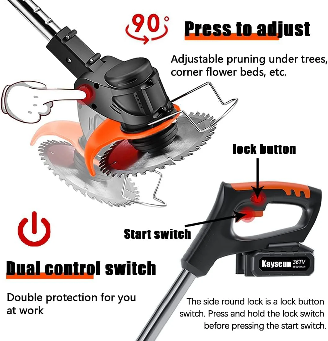 Lawn Mower Cordless Weed Cutter Garden Trimmer - Image 4