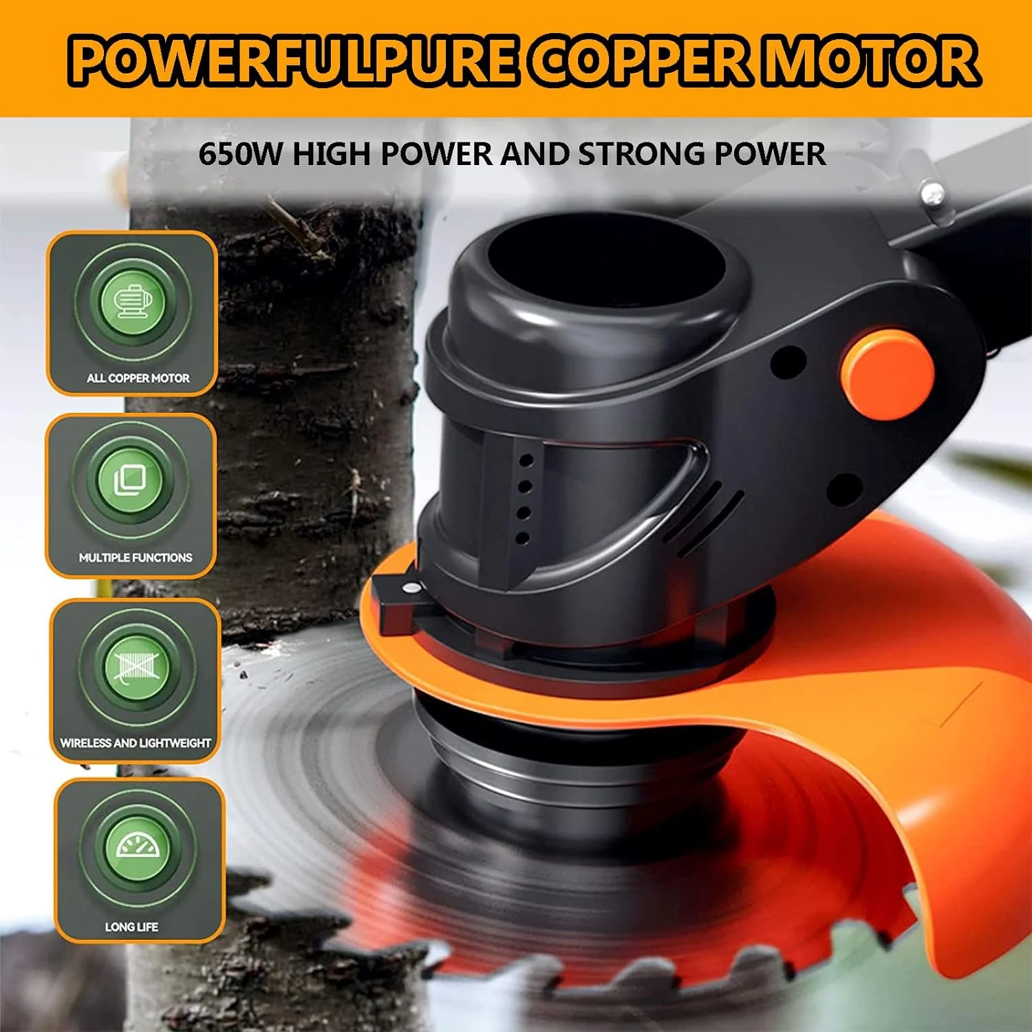 Lawn Mower Cordless Weed Cutter Garden Trimmer - Image 5