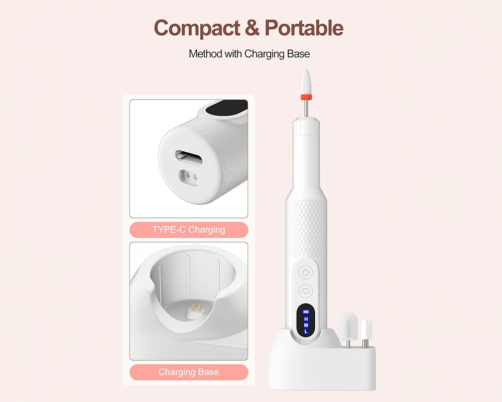 Electric Nail File Drill Manicure Set Rechargeable - Image 6