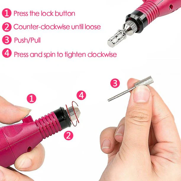 Electric Nail Drill Kit – USB Manicure Pedicure Set with Polishing Heads & Decorations - Image 8