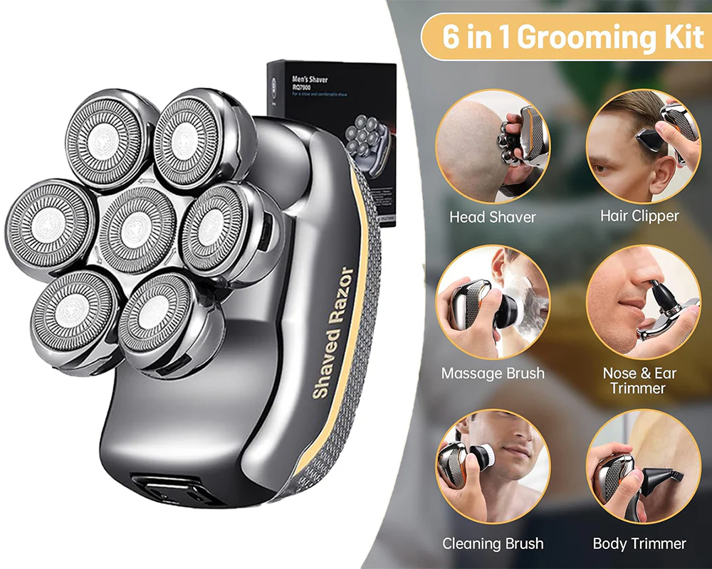 Electric Head Shaver Men Grooming Kit - Image 3