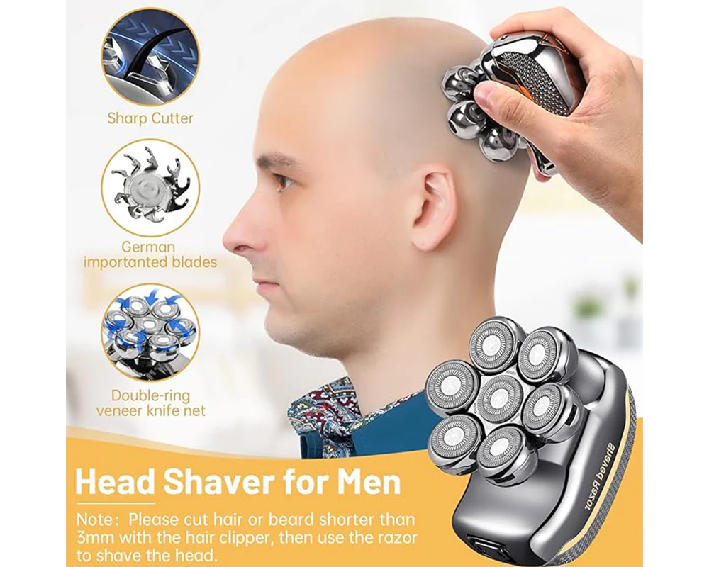 Electric Head Shaver Men Grooming Kit - Image 4