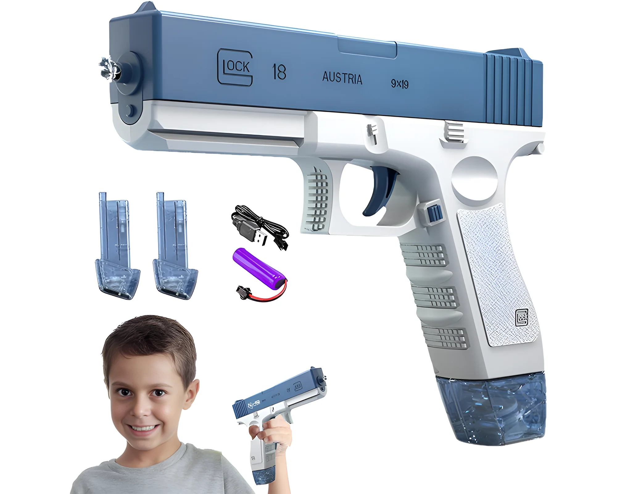 Fully Automatic Repeater Water Gun- 59+59cc Water Tank - Image 2