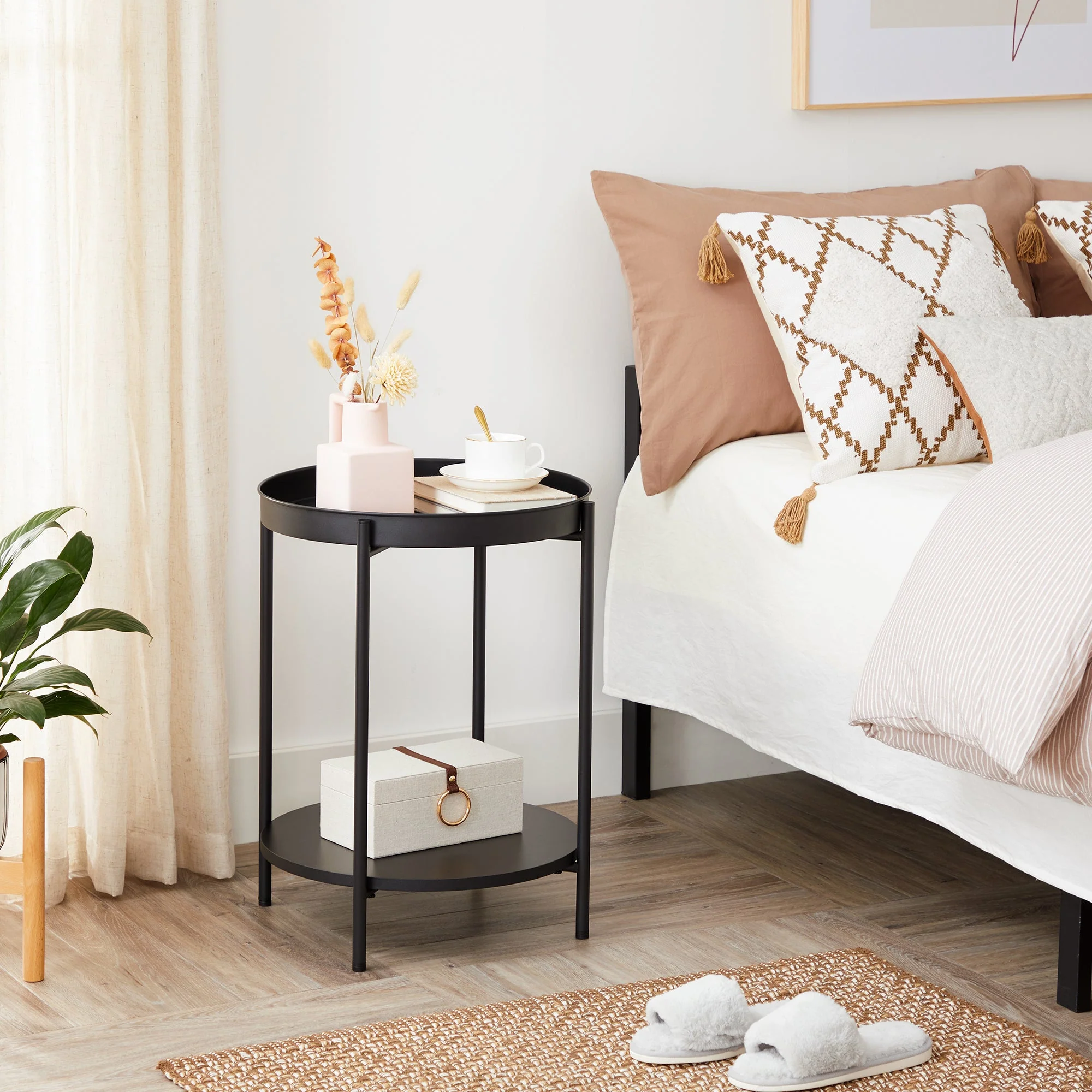 VASAGLE Bed Side Tables End Table Black - Image 5