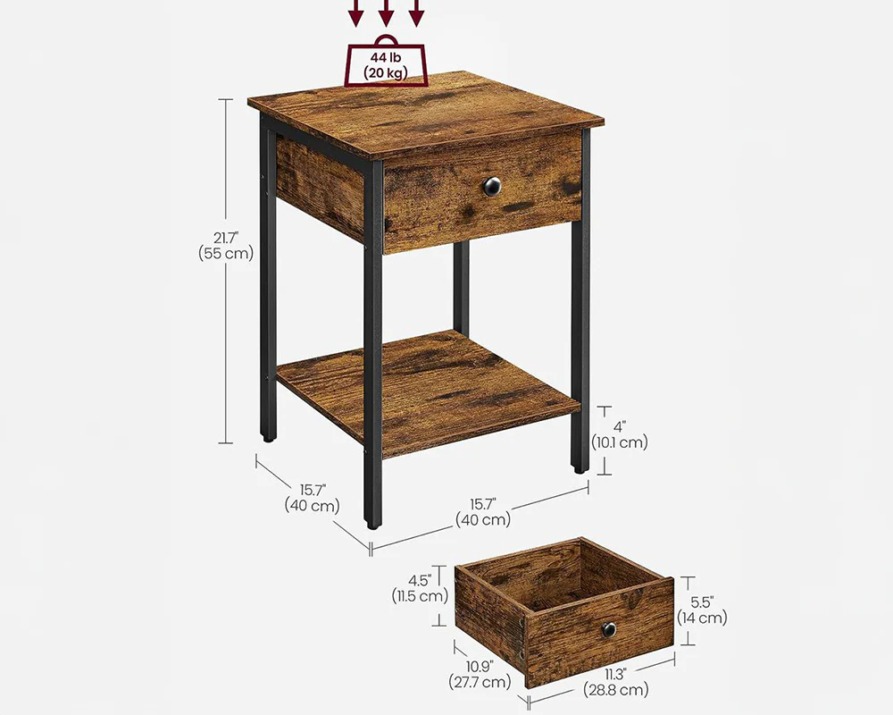 VASAGLE Bedside Table - Image 7