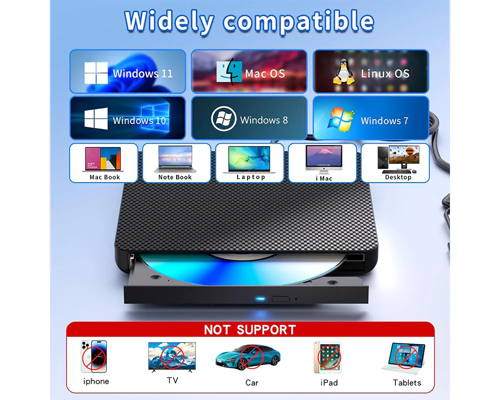 External DVD Drive CD/DVD Writer - Image 4
