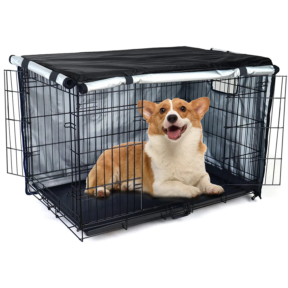 Dog Crate Cover 48 Inch Waterproof Dog Crate Cover with Zipper Access Panels - Image 2