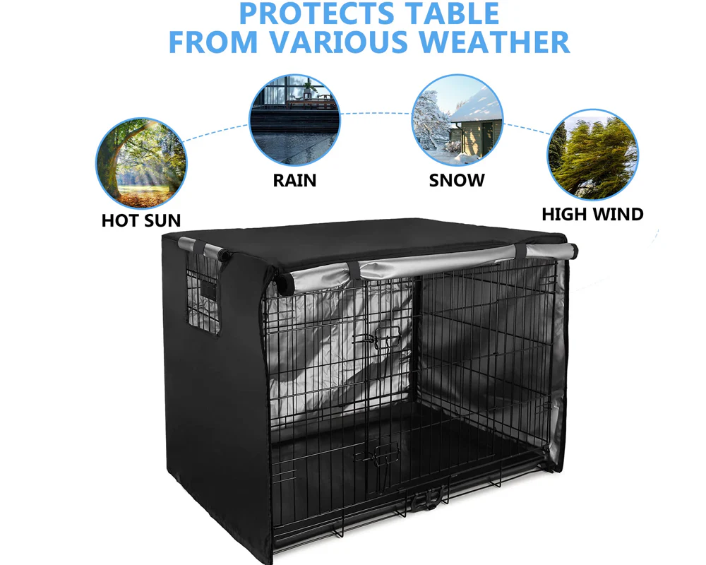 Dog Crate Cover 48 Inch Waterproof Dog Crate Cover with Zipper Access Panels - Image 4