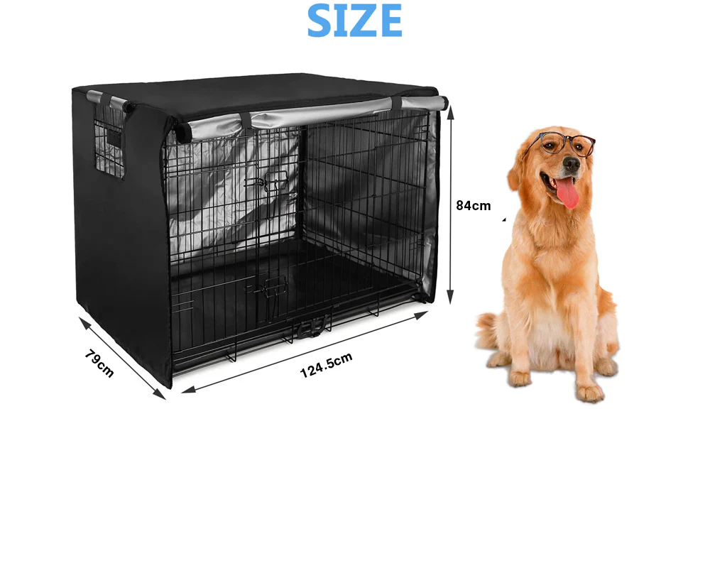 Dog Crate Cover 48 Inch Waterproof Dog Crate Cover with Zipper Access Panels - Image 7