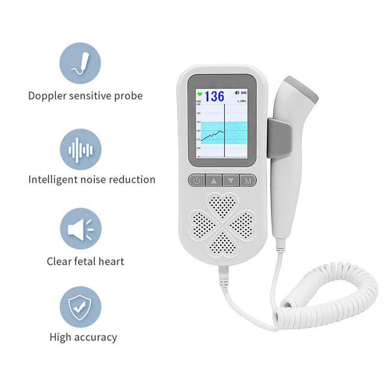 Dual Mode Medical Fetal Doppler Fetal 3.0Mhz Heart Rate Monitor - Image 8