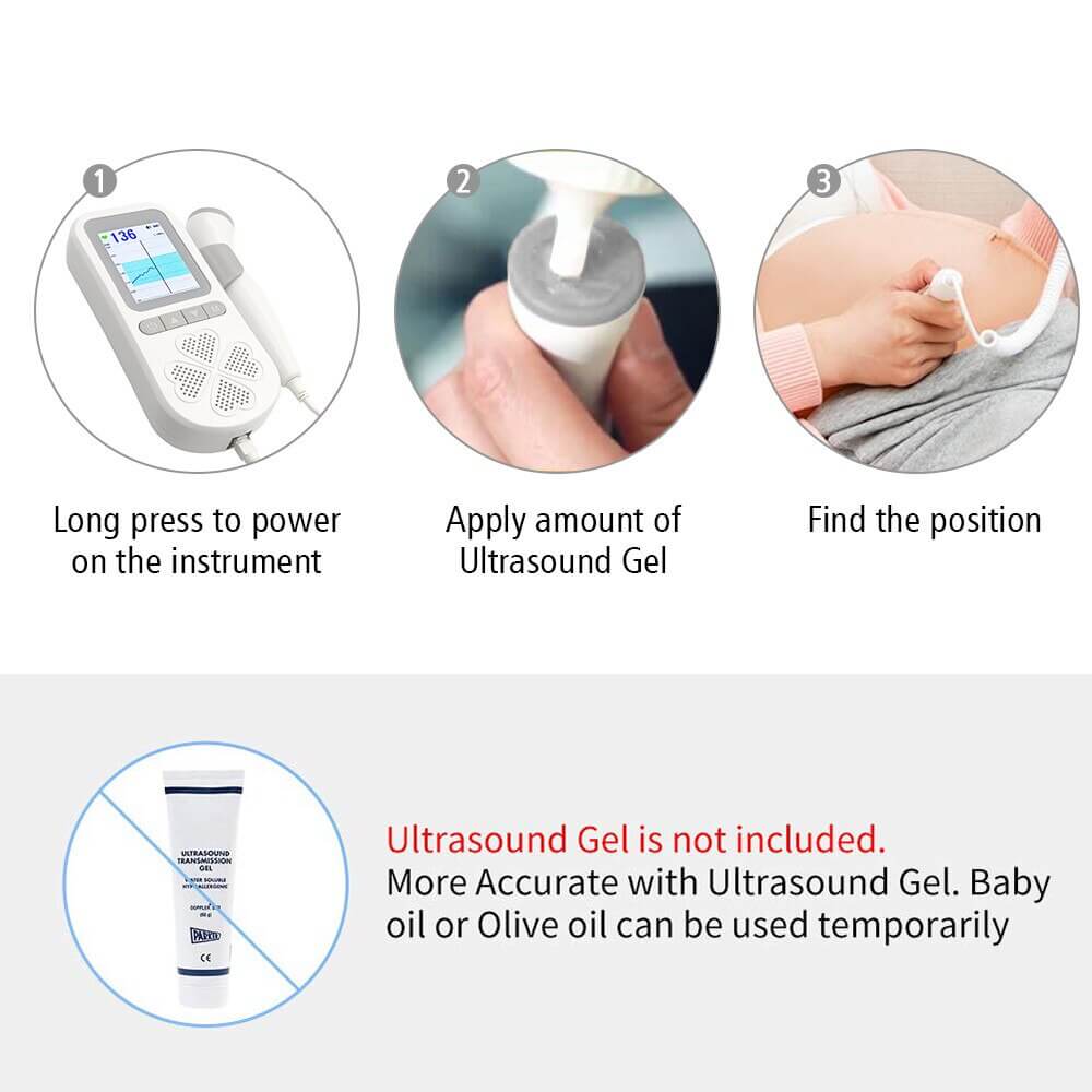 Dual Mode Medical Fetal Doppler Fetal 3.0Mhz Heart Rate Monitor - Image 9