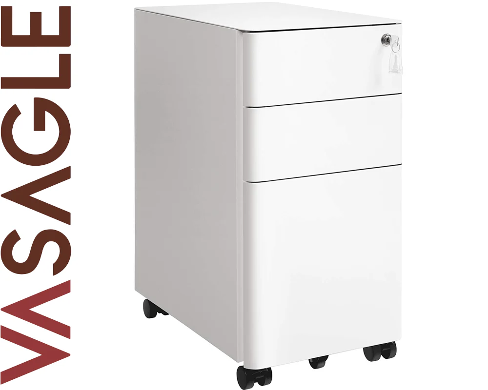 SONGMICS Office file Cabinet with Wheels File Organiser - Image 3
