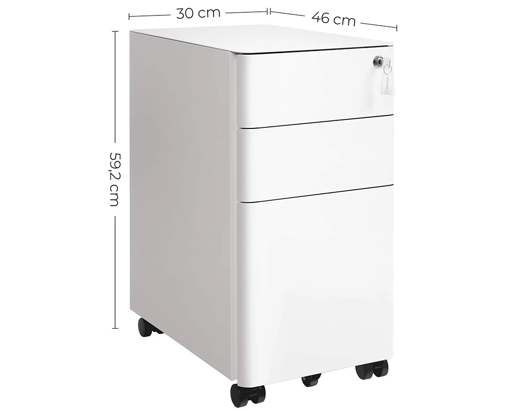 SONGMICS Office file Cabinet with Wheels File Organiser - Image 6