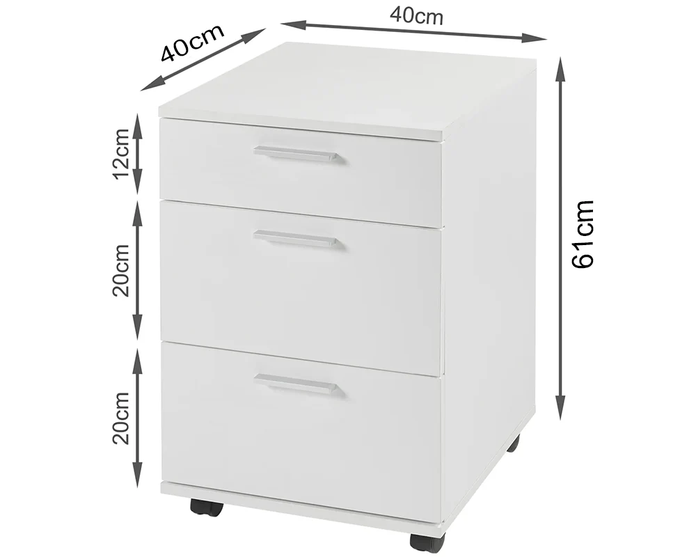 Office Filing Cabinet with Wheels File Organiser - Image 3