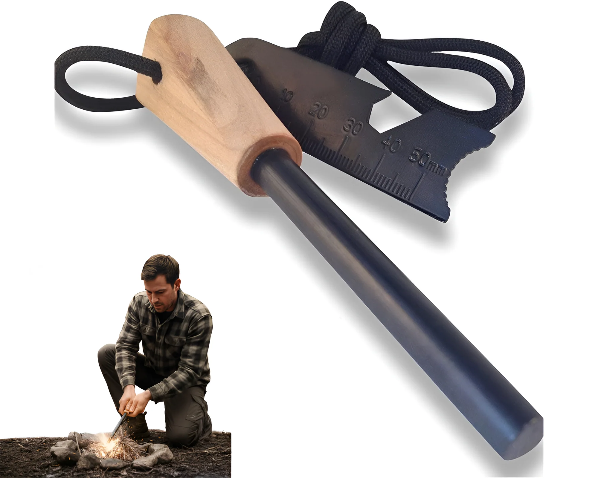 Survival Magnesium Flint Stone Fire Starter - Image 2