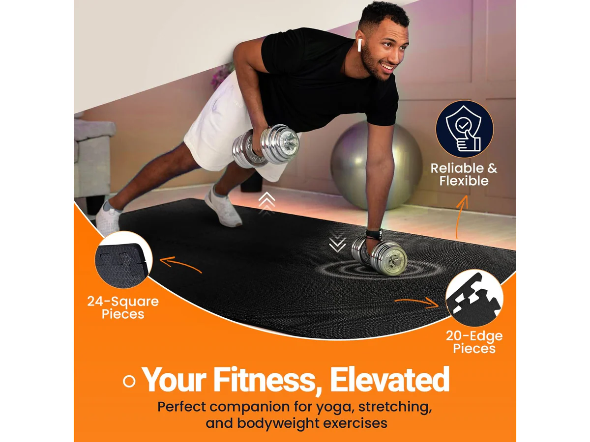 24 Pack EVA Foam Gym Interlocking Floor Puzzle Mats - Image 4