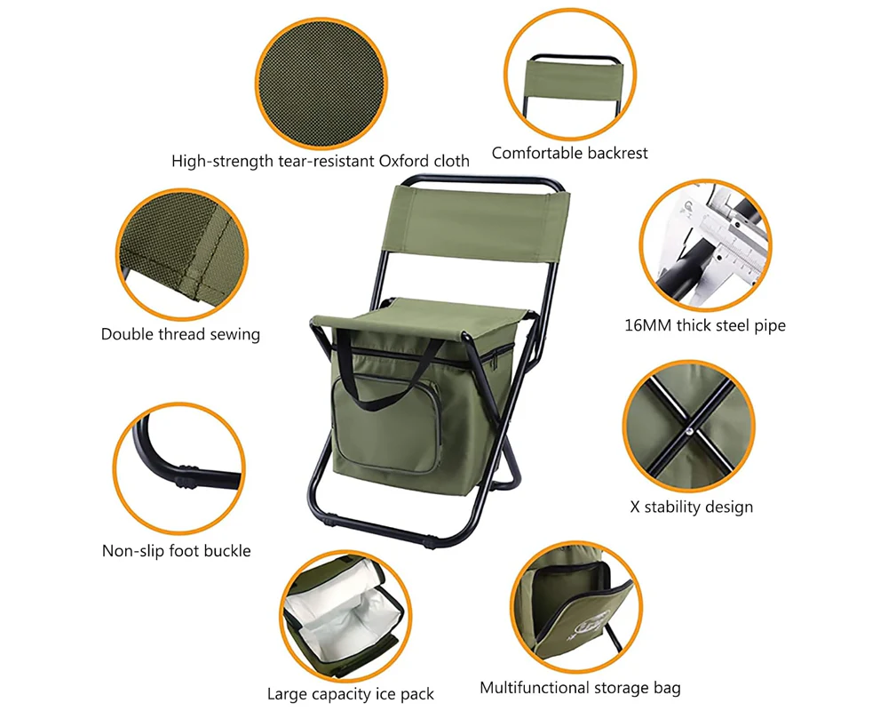 Foldable Camping Fishing Chair - Image 7