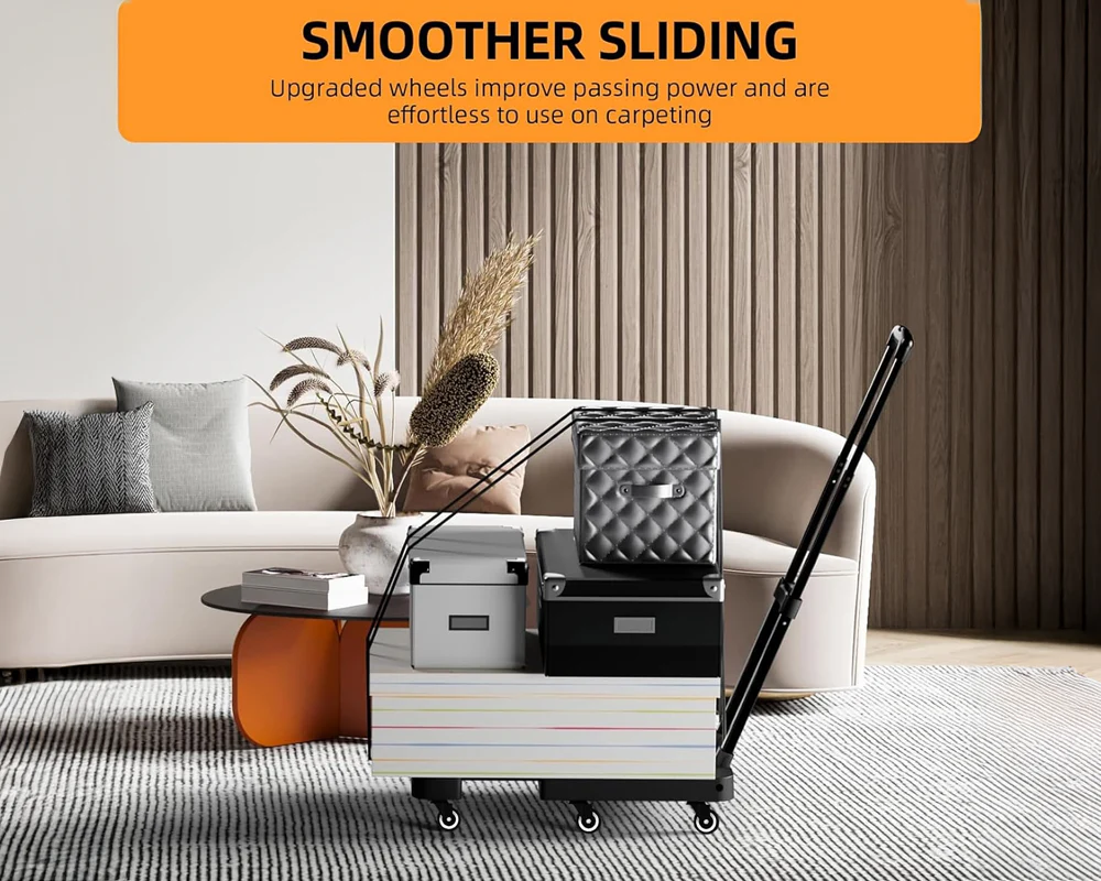 Folding Trolley Hand Truck Push Luggage Cart - Image 5