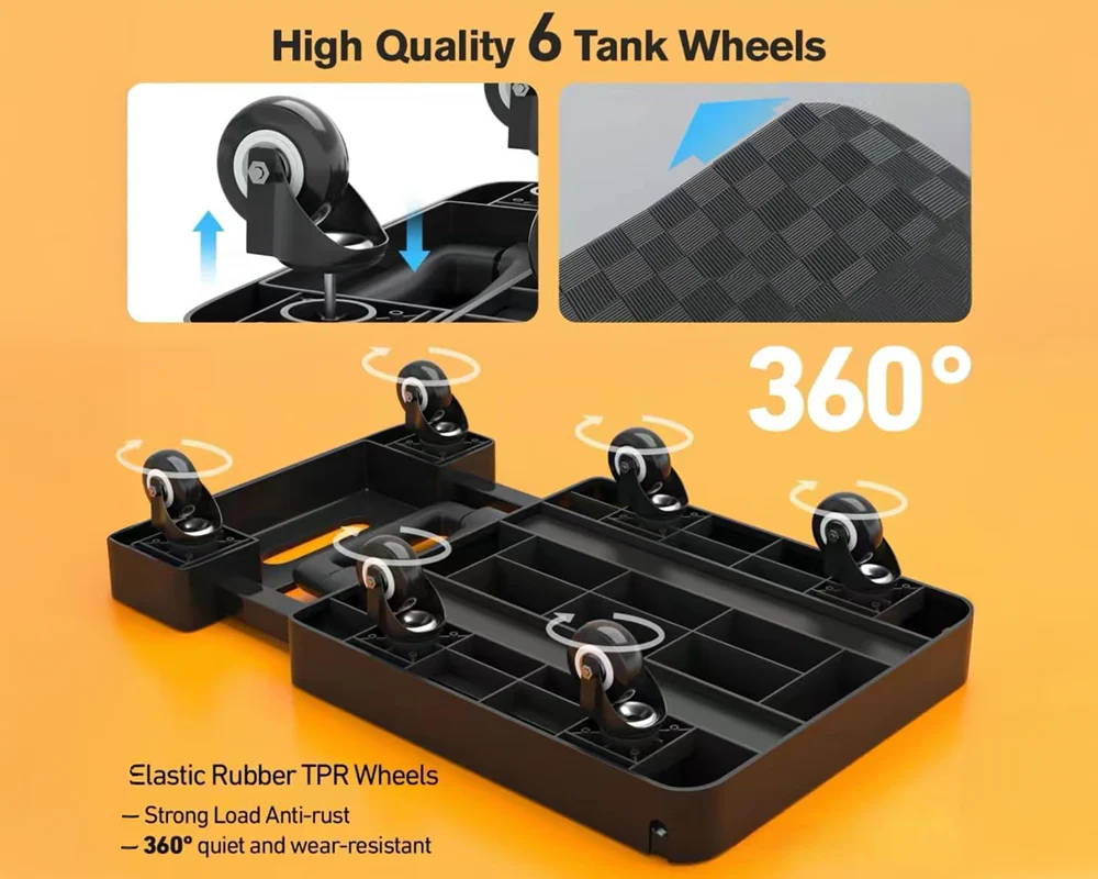 Folding Trolley Hand Truck Push Luggage Cart - Image 8