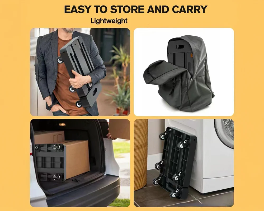 Folding Trolley Hand Truck Push Luggage Cart - Image 9