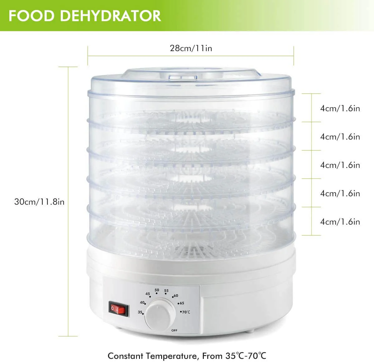 Food Dehydrator – 5 Layer Portable Electric Food Dehydrator Machine - Image 2