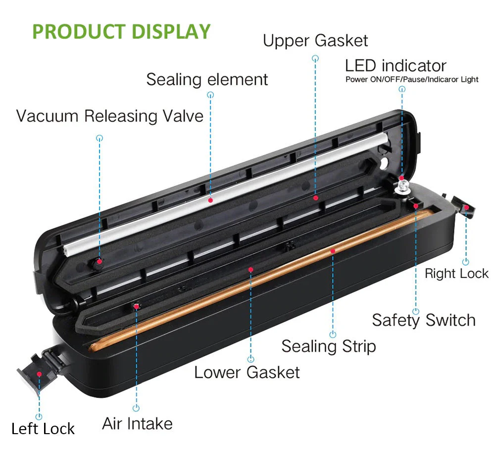 Vacuum Sealer With 15Pcs Bag plus 28cm roll - Image 2