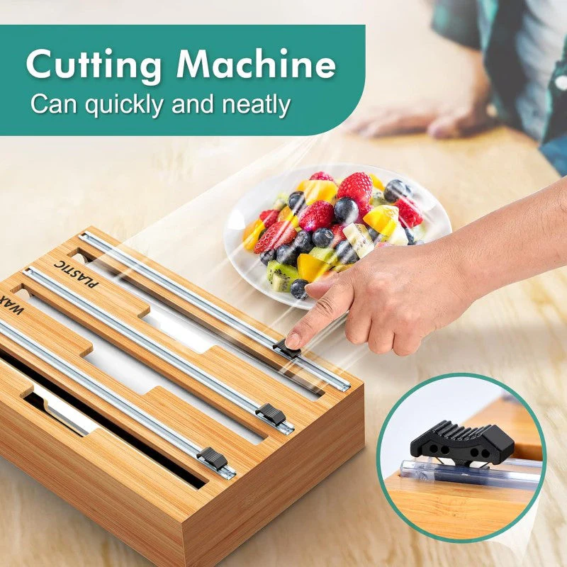Bamboo Food Wrap Dispenser - Image 4