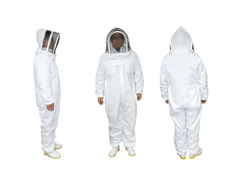 Full Body Beekeeping Suit Hooded Veil Bee Farm Clothing Xxl - Image 7