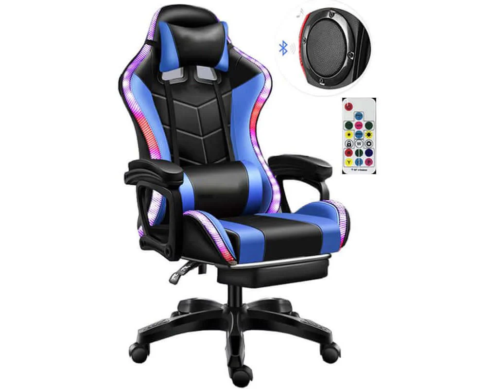 Gaming Chair with Footrest – RGB Gaming Chair with Speakers & Lights - Image 4