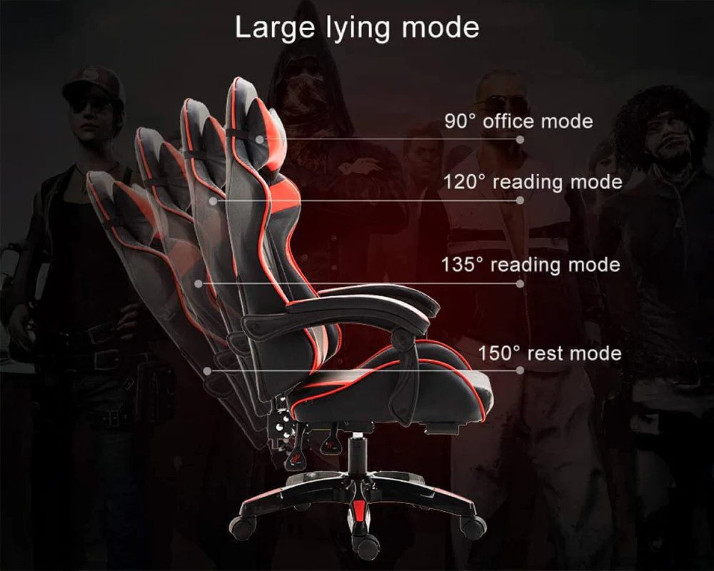 Gaming Chair with Footrest – RGB Gaming Chair with Bluetooth Speakers - Image 9