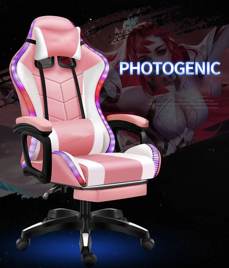 Gaming Chair with Footrest – RGB Gaming Chair with Speakers & Lights - Image 4