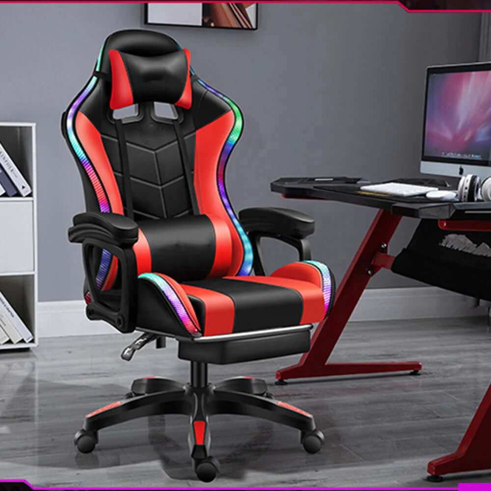 Gaming Chair with Footrest – RGB Gaming Chair with Speakers & Lights - Image 8