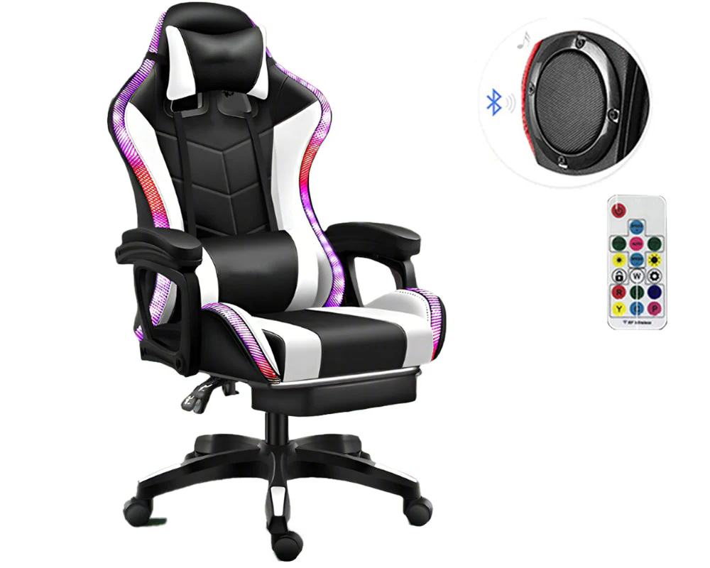 Gaming Chair with Footrest – RGB Gaming Chair with Speakers & Lights - Image 14