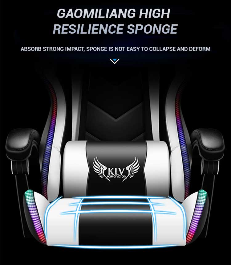 Gaming Chair with Footrest – RGB Gaming Chair with Speakers & Lights - Image 4