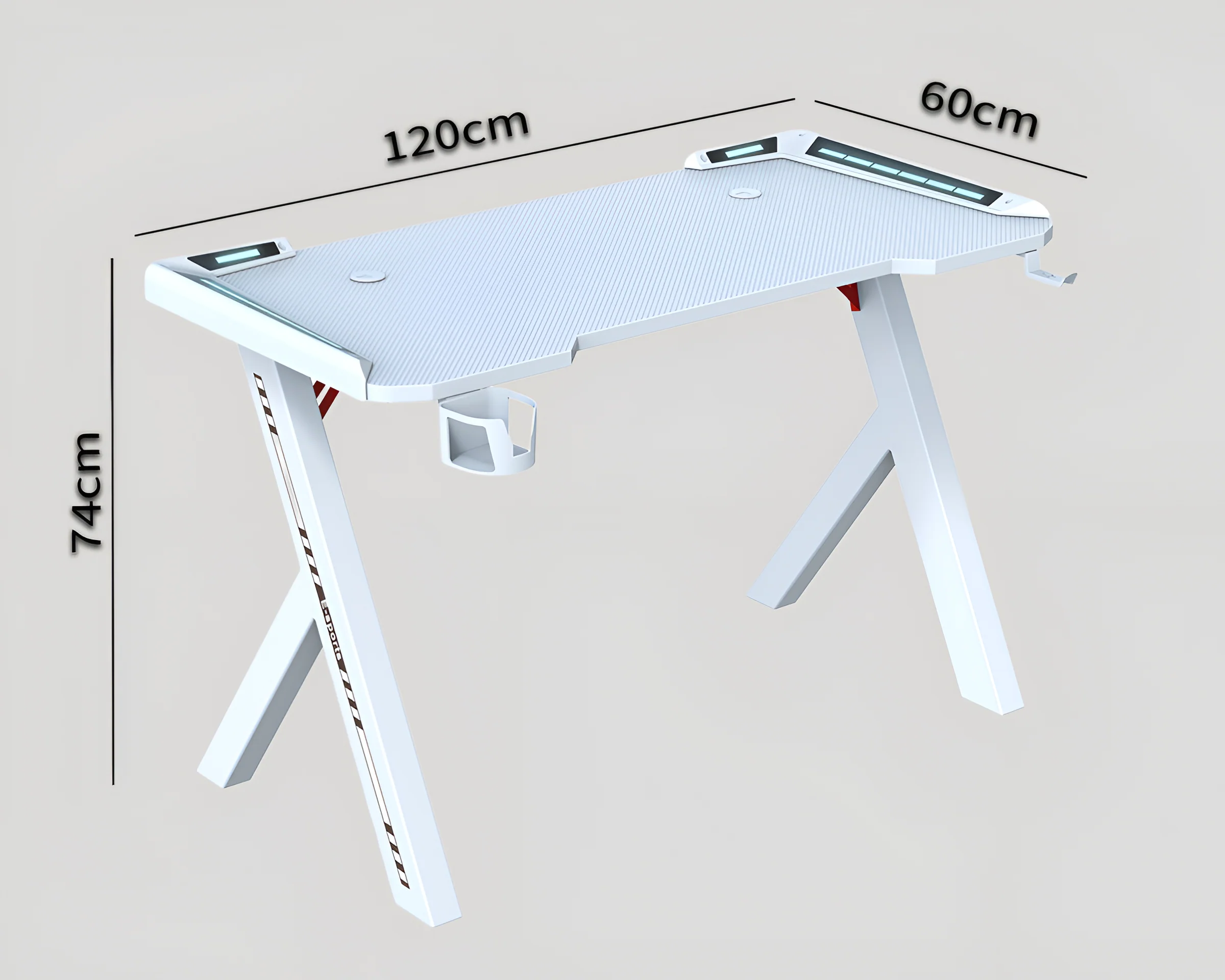 Gaming Chair Desk Combo RGB LED Desk - Image 2