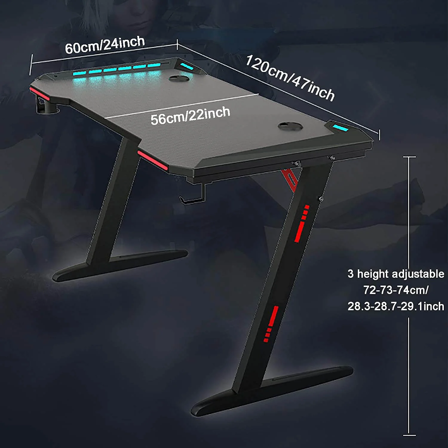 Computer Gaming Desk 120CM - Image 3