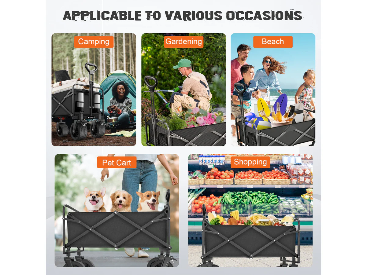 Folding Wagon Cart Garden Cart - Image 4