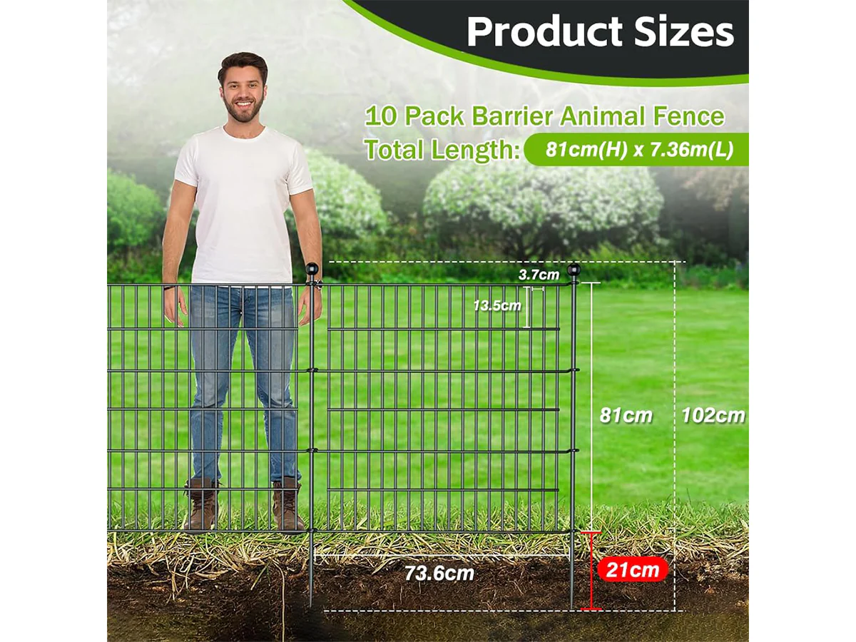 Metal Fence Panels 10 Pcs - Image 4