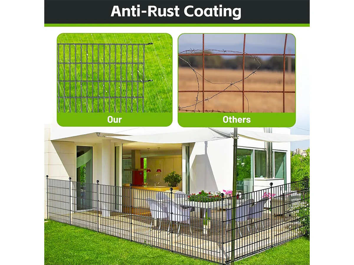 Metal Fence Panels 10 Pcs - Image 5