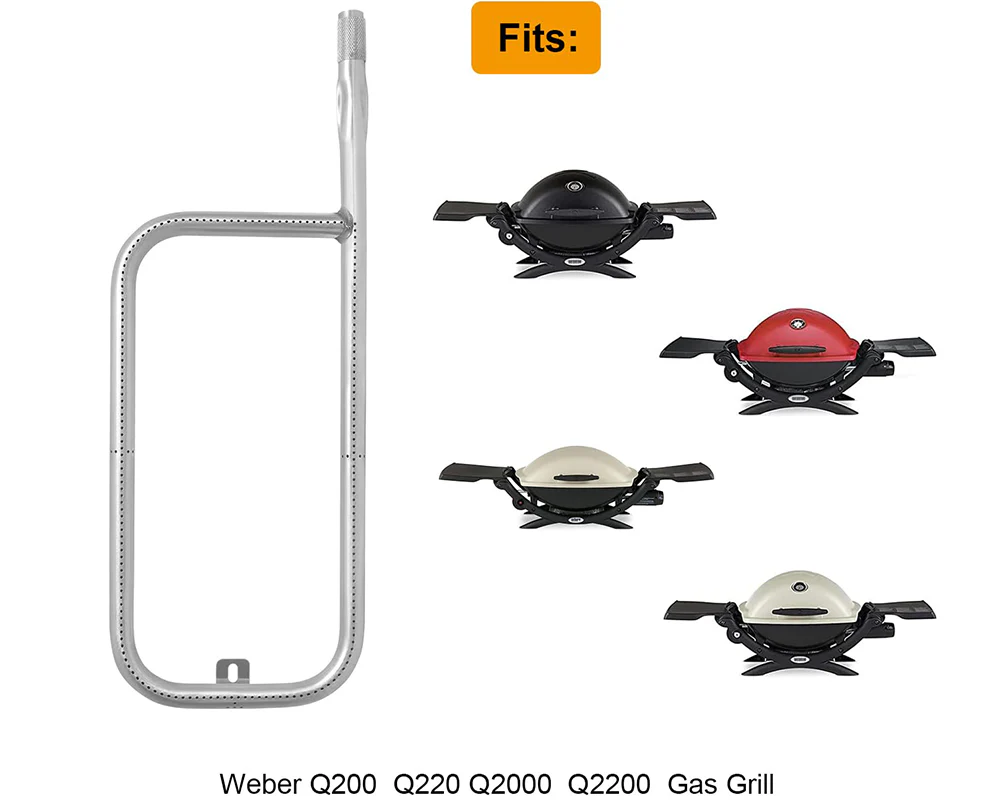 Grill Burner Tube Kit for Weber Q2200 Q2000 Q200 Q220 - Image 8