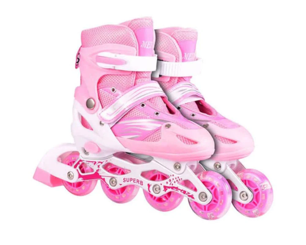 Girl Inline Roller Skate -Wheels Pink - Image 4