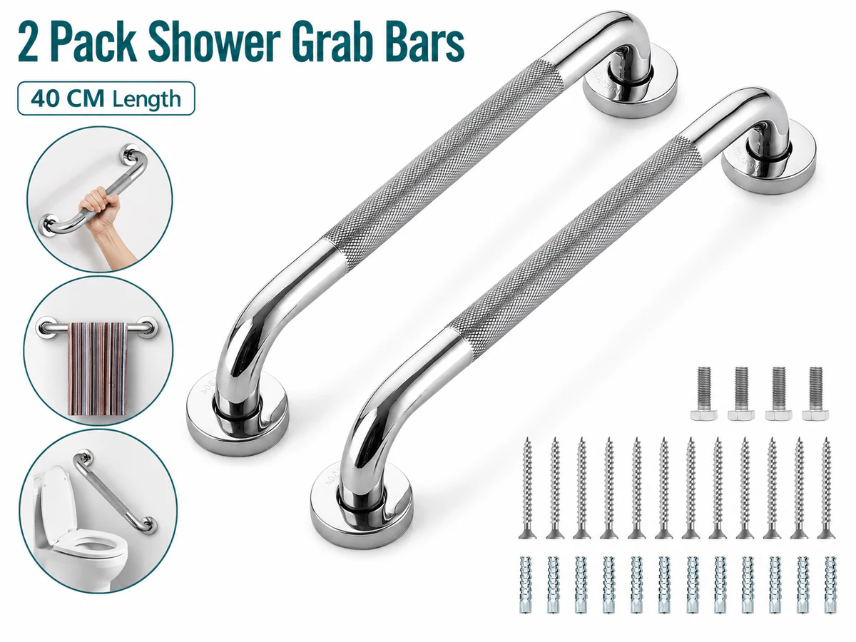 Stainless Steel Safety Grab Bar for Toilet Bathroom - Image 2