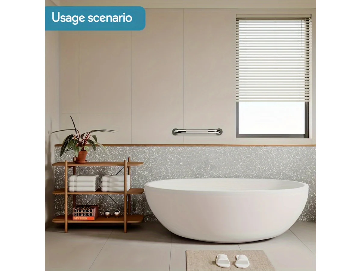 Stainless Steel Safety Grab Bar for Toilet Bathroom - Image 8