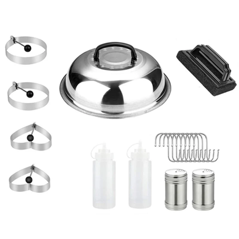 Griddle Accessories Kit 38PCS – Stainless Steel BBQ Tool Set with Storage Bag - Image 8